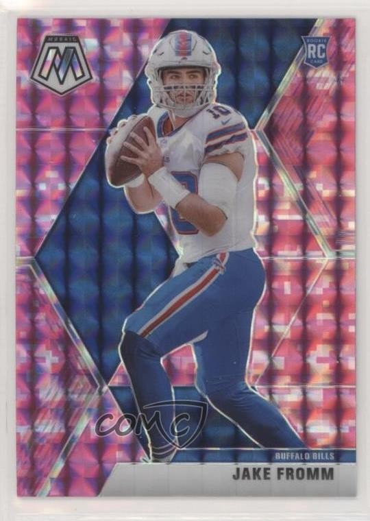 2020 Panini Mosaic Rookies Pink Camo Mosaic Prizm Jake Fromm #242 7l6