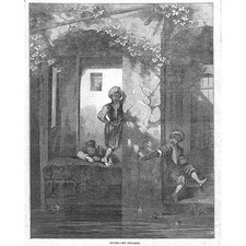 ALEXANDRE-GABRIEL DECAMPS Ducks - Antique Print 1846
