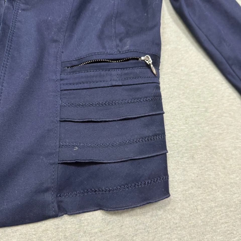 White House Black Market Military Style Blue Blazer Jacket SZ 6 Women’s - Image 4 of 4