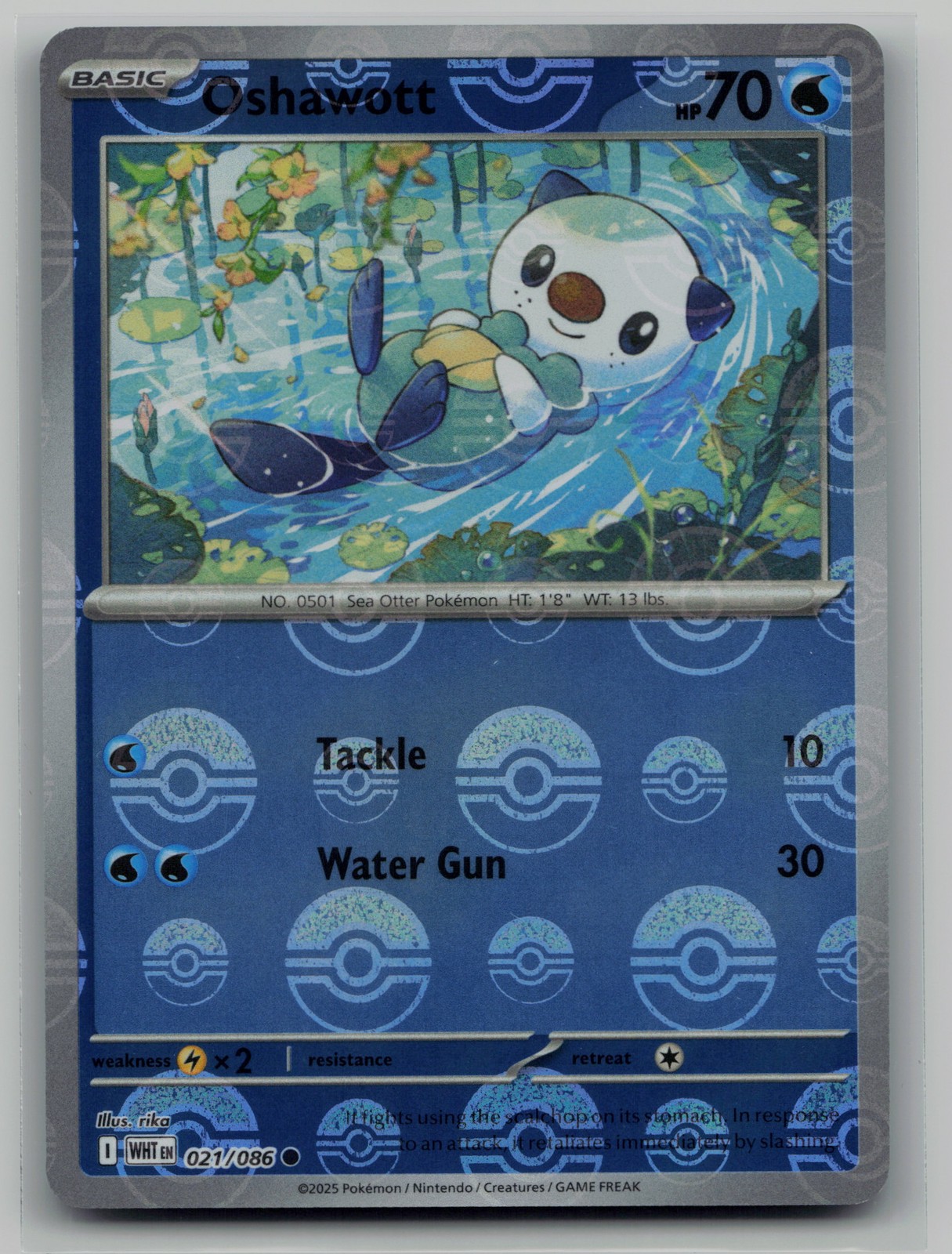 Oshawott (Poke Ball Pattern) Common SV: White Flare 021/086 NM