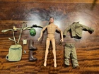 Vintage 1964 GI Joe - Painted Black Hair - Blue Eyes - Scar Face
