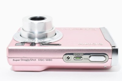 Sony Cyber Shot DSC-W80 Pink Digital Camera 7.2MP 3x Zoom 2.5in
