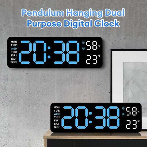 Digital Clock LED Display Desk Table Temperature Alarm Time Modern Home Decor - Picture 5 of 15