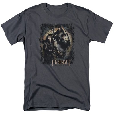 The Hobbit - Weapons Drawn - Adult Unisex Short Sleeve T-Shirt - Gray