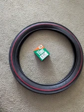 1 ALTALINE BICYCLE SCHWINN STYLE SLICK WIDE TREAD TIRE & TUBE 20X2.125 RED LINED