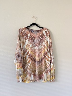 WAXON Batik & Dye Studio Women's Plus 3X Ice Dye Long Sleeve Tee