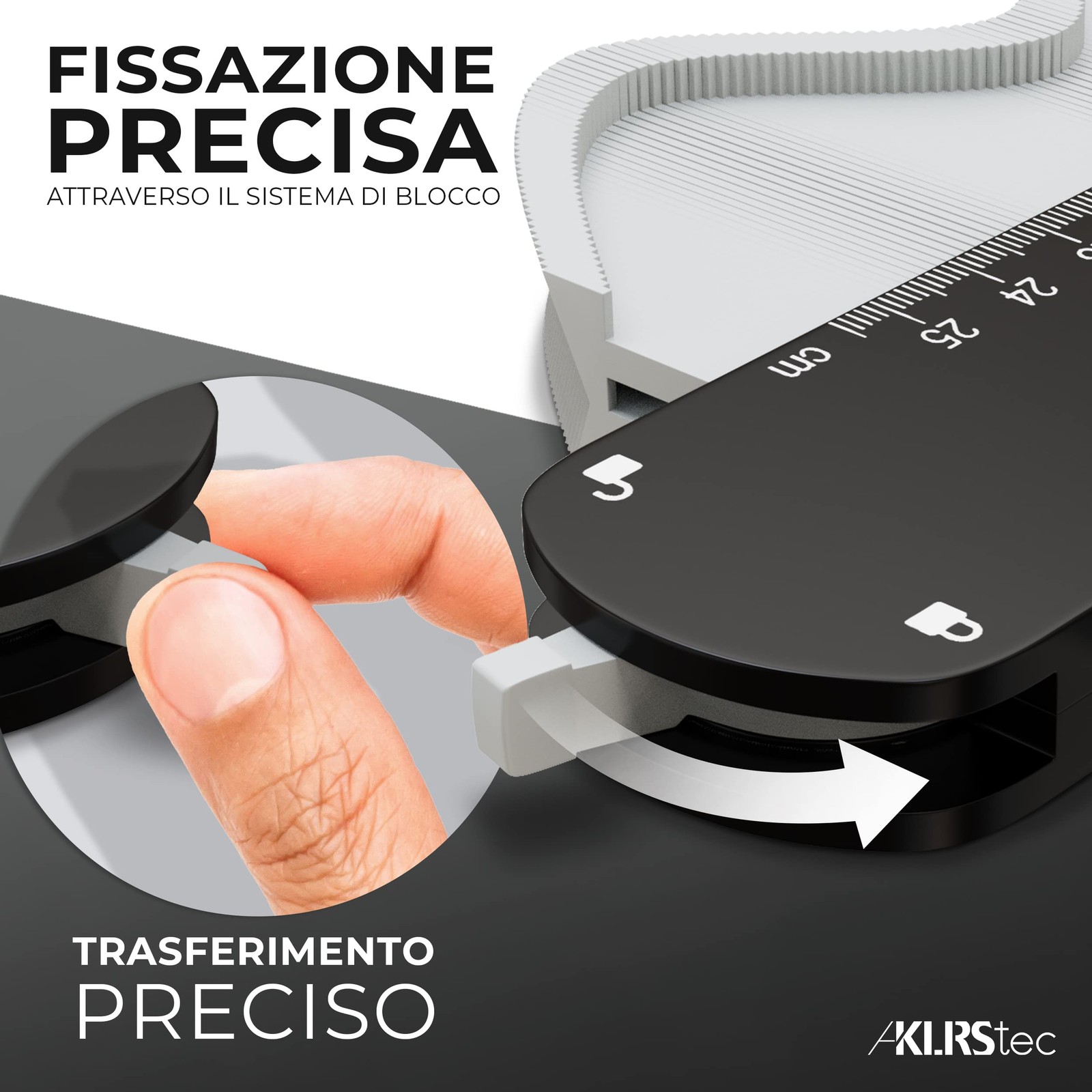 Tec® - Calibro Professionale per Contorni – Stencil Di Alta Qualità Con Fermo pe - 2
