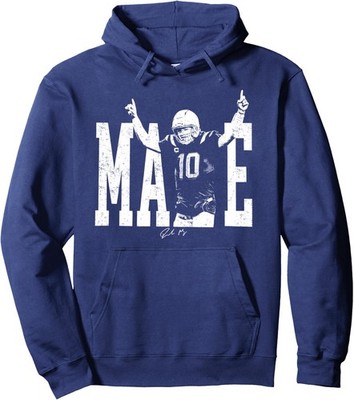 Drake Maye-Inspired #10 Design - New England Tribute Unisex Hooded Sweatshirt