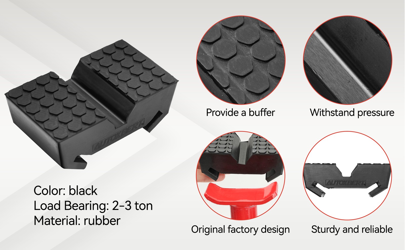 Car Jack Lift Pad Stand Pinch Weld Floor Frame Rail Adapter Jack Cap Rubber