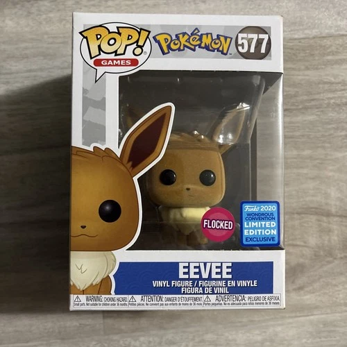 Funko Pop! Pokémon - Eevee (Flocked) - WonderCon Hot Topic (Exclusive) #577