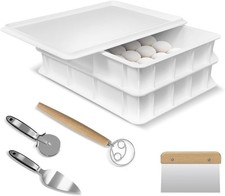 Generic Dough Proofing Box Set, BPA Free, 2 Pizza Dough Trays with a Lid, Fruit
