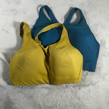 Set of 2 Athleta Sports Bra Llime Green 36D and Teal Blue Medium