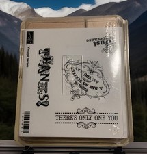 Stampin' UP Vintage Verses Wooden Unmounted Stamp Set of 4 129633