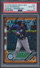 PSA 10 JULIO RODRIGUEZ 2019 Bowman Chrome Mega Box ORANGE REFRACTOR /25 GEM MINT