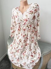 Prairie Cottagecore Maxi Dress Floral cotton Tiered Fairy Granola Romantic S