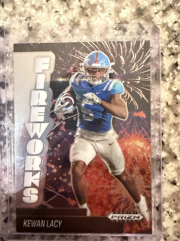 Panini 2025 Prizm Black Fireworks NCAA Football 4-Card Lot Lacy Johnson Russell
