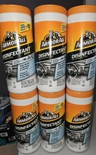 6X ARMOR ALL Car Interior surface Disinfectant Wipes - 30 Count Canister/each