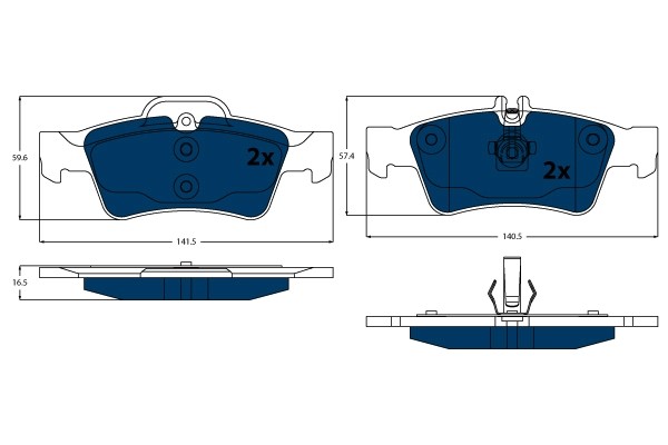TRW BremsbeläGe Bremsbelagsatz Hinten FüR Mercedes-Benz E-Klasse T-Model S212-image