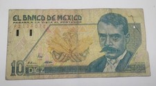 VINTAGE 1992 Banco De Mexico Nuevos  10 Pesos Banknote  LOOK