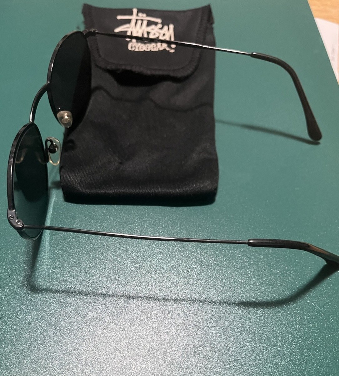 STUSSY EYEGEAR Vintage Sunglasses Black With Soft Case | eBay