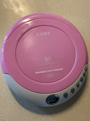 Coby Portable CD Player CX-CD329 Tested Anti-Skip Pink 
