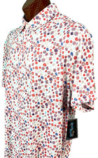 BIRDIE BOUND Golf s/s WICKING, Sun protection POLO sz 3XL WHITE/MULTI