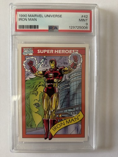 Iron Man - 1990 Impel Marvel Universe #42 PSA 9