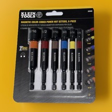 Klein Tools 32946S 4 Inch 6 Piece Color Coded Magnetic Power Nut Setter Set