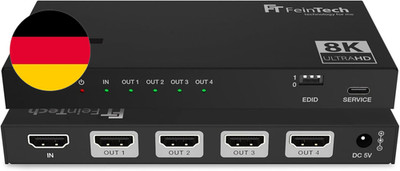 Feintech SP410 1 in 4 Out HDMI 2.1 Splitter 4K 120Hz 8K VRR ALLM, Verteiler Mit 