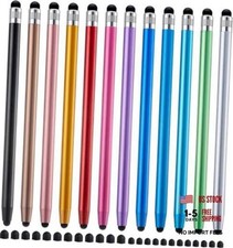 12Pcs Stylus Pen for Touchscreen, 2-in-1 High Precision  12 Multicolor