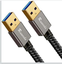 "USB to USB cable 3 ft usb 3.0 male to male type a to a double sided usb cord...