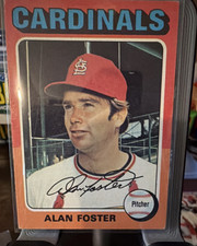 Topps 1975 Topps Alan Foster St. Louis Cardinals Autographed #296 Base