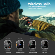 Military Tactical Compass Smart Watch For Men With LED Flashlight Blood Pressure 3