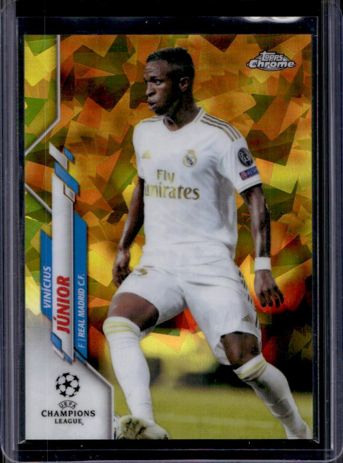2019 Topps Chrome Sapphire UEFA Vinicius Junior Refractor Yellow #/99