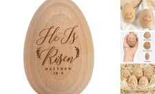 The Original Wooden Egg Easter Gifts, Resurrection Eggs Basket He is Risen