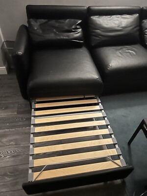 IKEA Vallentuna Modular Sofa With Single Pull Out Sofa Bed - Black