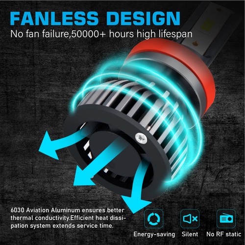 Bombilla de faro LED F8 para camioneta Chevy Silverado 1500 2500 HD doble cabina 2022-2024 - Imagen 7 de 8