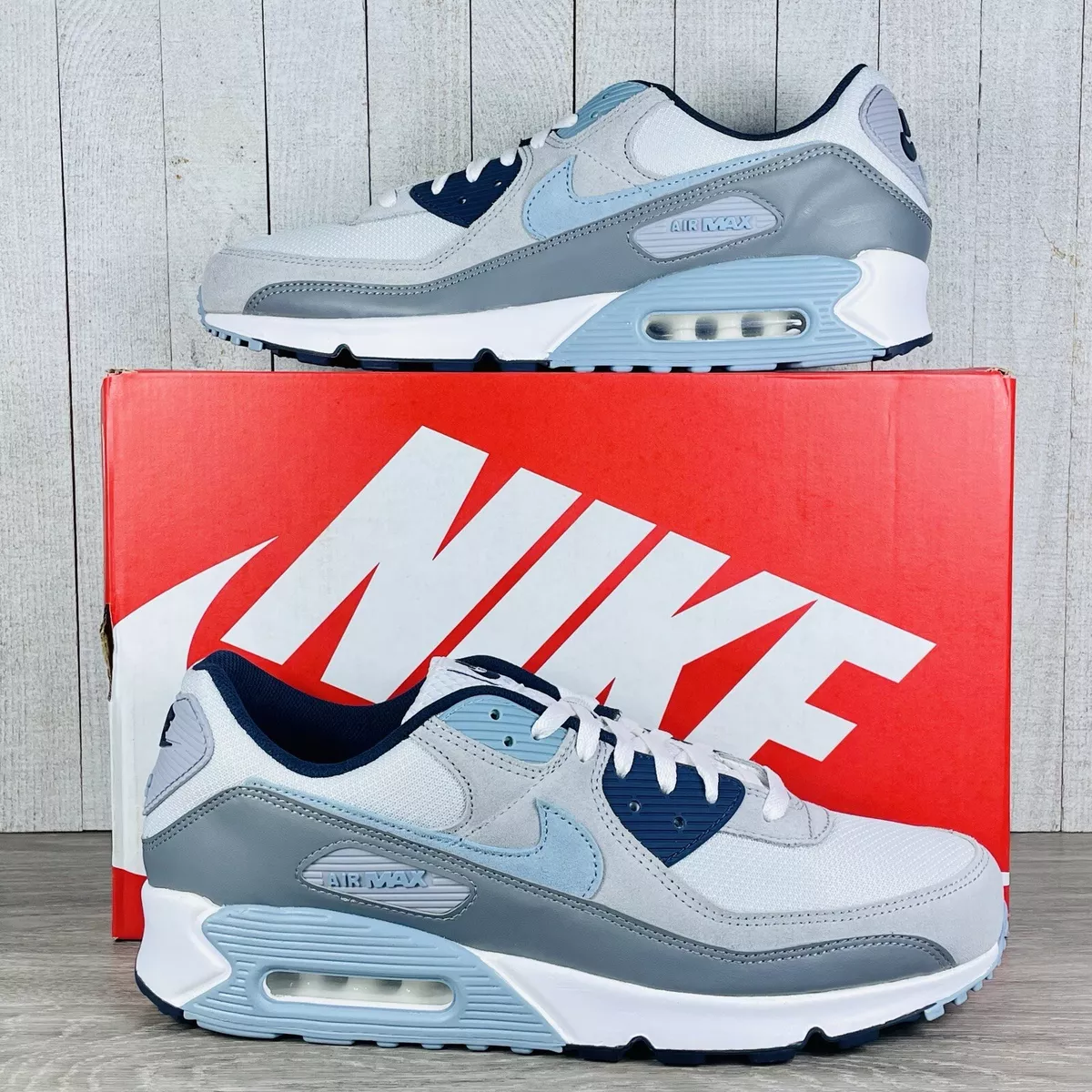 Nike Air Max 90 homme Blanc gris bleu marine