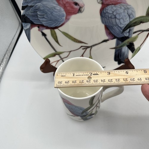 Maxwell &Williams Birds of Australia Pink & Grey Galahs Mug Coaster Desert Plate - Picture 14 of 14