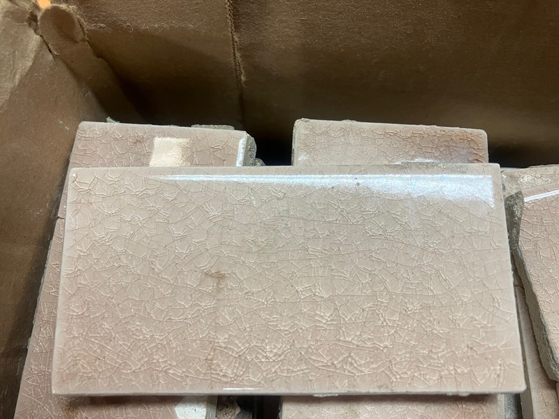 Vintage Fireplace Tiles—Rose Pink