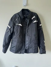 HWK Men's Cordura Motorcycle Jacket for Adventure Touring Size SMALL  Black