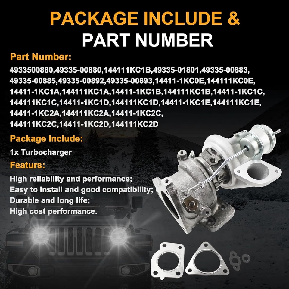 Upgrade Turbo Turbocharger 49335-00850 For 2011-2017 Nissan Juke 1.6L MR16DDT - Imagem 2 de 4