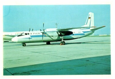 Vietnam Airlines Antonov AN 24V at Berlin Airplane Postcard 