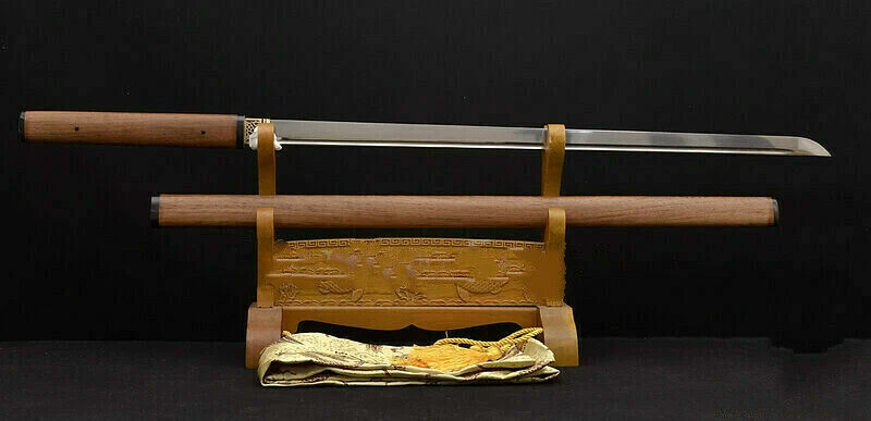 Espada Ninja Damasco Doblada Acero Samurai Japonés Shirasaya Katana Full Tang Foto 2 de 4