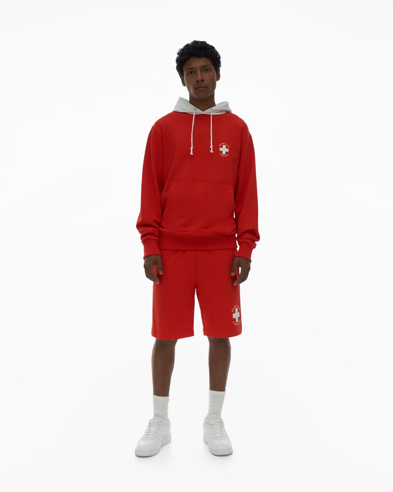 Мужская толстовка Helmut Lang для спасателей огненно-красного цвета-Размер маленький 16390₽