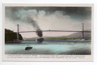 KANADA alte Postkarte VANCOUVER the lions gate bridge