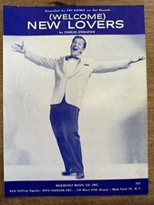 Scarce PAT BOONE sheet music  Welcome New Lovers  