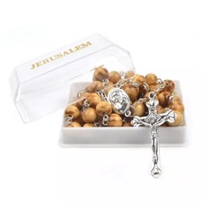Catholic Town 6mm Olive wood beads rosary wit...