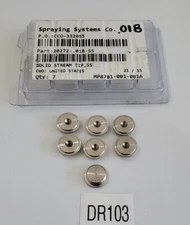 *PREOWNED* LOT OF 7 Spraying Systems SS Spray Nozzle Solid Stream .018 +Warranty