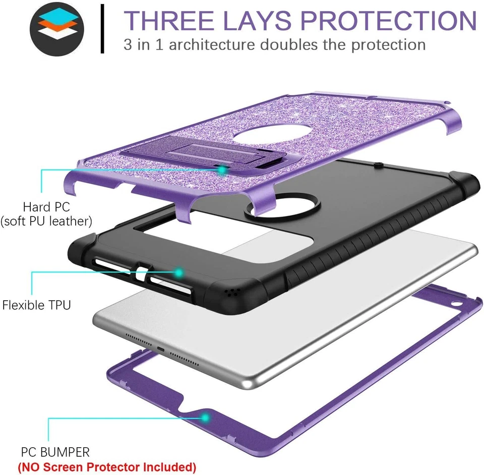 Case For iPad 9.7" 5th/6th/Air 2/Pro Heavy Duty Shockproof Stand Rugged Cover - Image 3 of 4